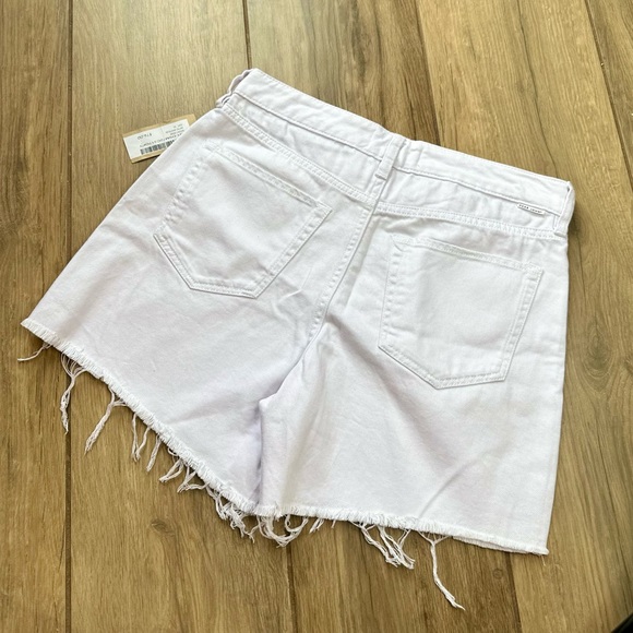 NEW! Dear John Optic White Denim Remi Super High Rise Shorts - Picture 8 of 14